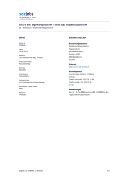 eine/e dipl. Ergotherapeutin HF / einen dipl