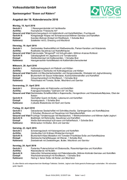 Speiseangebot als PDF erstellen/ausdrucken