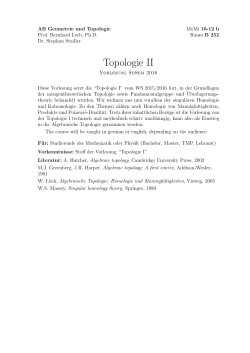 Topologie II