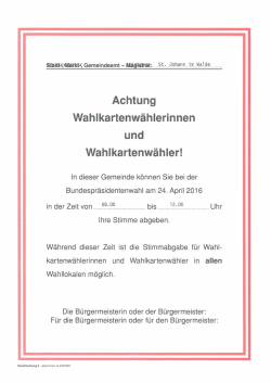 Information f&uuml;r Wahlkartenw&auml;hler/innen