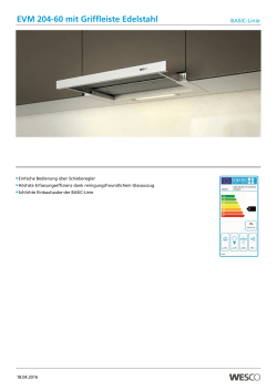 EVM 204-60 mit Griffleiste Edelstahl