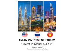 asean investment forum - mida - trade and investment mission 2014