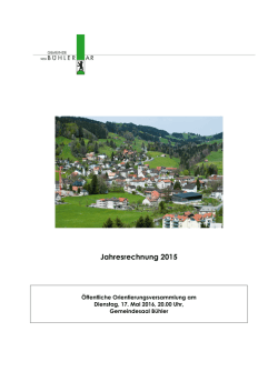 Jahresrechnung 2015