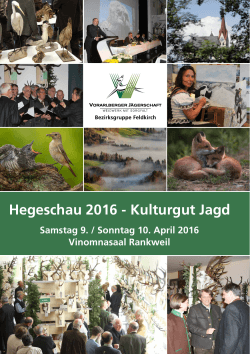Hegeschau 2016 - Kulturgut Jagd