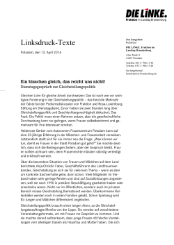 Linksdruck-Texte - DIE LINKE. Fraktion im Landtag von Brandenburg