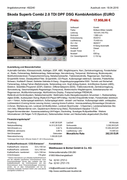 Skoda Superb Combi 2.0 TDI DPF DSG KombiAmbition (EURO