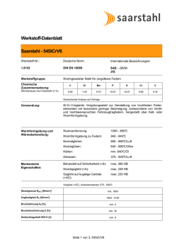 Werkstoff-Datenblatt Saarstahl