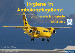Hygiene im Ambulanzflugdienst
