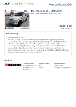 Mercedes-Benz G 500 (2001) 39.151 EUR