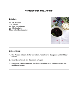 Heidelbeeren mit &bdquo;Nydl&auml;&ldquo;