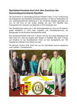 Vereine im GSV Raesfeld unterstützen die Sportabzeichenaktion