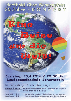 Eine Reise um die Welt! - Berthold Chor Scharnstein