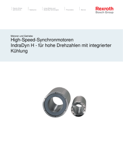 High-Speed-Synchronmotoren IndraDyn H - f&uuml;r
