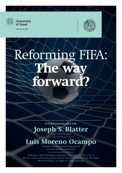 Flyer «Reforming FIFA: The way forward?»