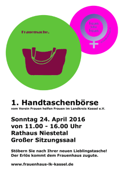 1. Handtaschenbörse - Frauen helfen Frauen