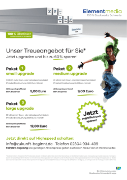 Unser Treueangebot für Sie