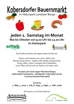 jeden 1. Samstag im Monat