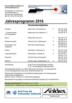 Jahresprogramm 2016