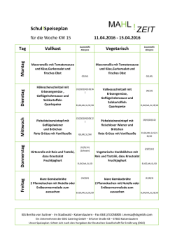 Speiseplan - Bertha von Suttner IGS Kaiserslautern