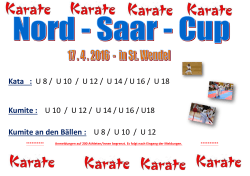 Nord-Saar-Cup 2016 - Shotokan Karate Dojo St. Wendel