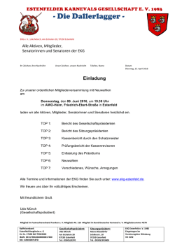 Einladung Mitgliederversammlung 2016