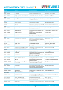 Jahreskalender - Tourismus NRW