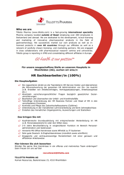 HR Sachbearbeiter/in (100%)