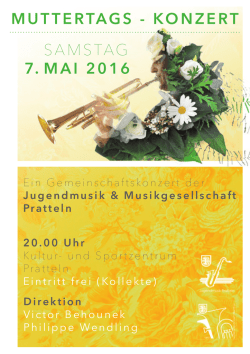 muttertags - konzert samstag 7. mai 2016