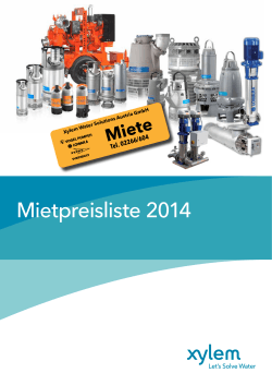Mietpreisliste 2014 - Pumpen