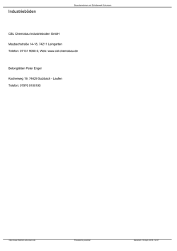 Industrieb&ouml;den - Friedrich Schumann Bau GmbH
