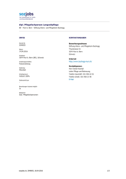 dipl. Pflegefachperson Langzeitpflege