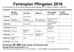 Pfingsten 2016 - Internet - Kneipp Verein Schorndorf