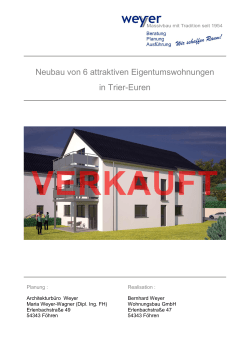 Neubau von 6 attraktiven Eigentumswohnungen in Trier