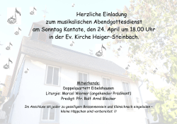 Ev. Kirche Steinbach – Abendgottesdienst
