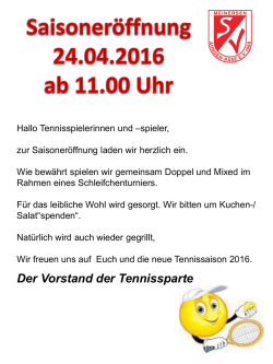 Der Vorstand der Tennissparte