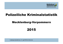 Präsentation zur Polizeilichen Kriminalstatistik des Landes