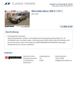 Mercedes-Benz 200 E (1991) 13.900 EUR