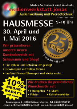 hausmesse - Medienwerkstatt Jonas