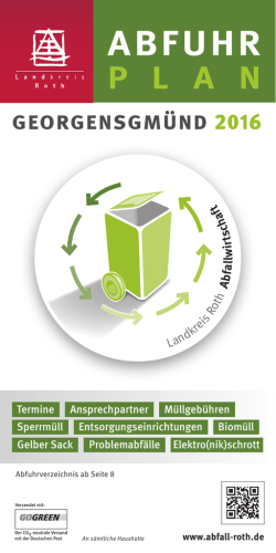 Abfuhrplan Georgensgm&uuml;nd