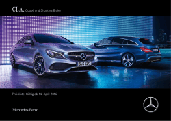 Preisliste Mercedes CLA  - Mercedes-Benz
