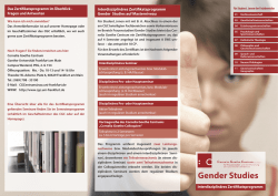 Interdisziplin&auml;res Zertifikatsprogramm