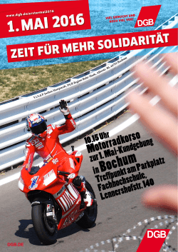Flyer zum Motorradkorso in Bochum (PDF, 492 - DGB