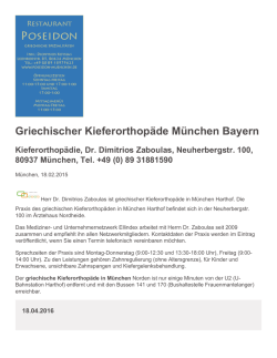 Griechischer Kieferorthopäde München Bayern
