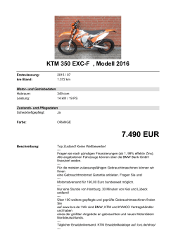 Detailansicht KTM 350 EXC-F €,€Modell 2016