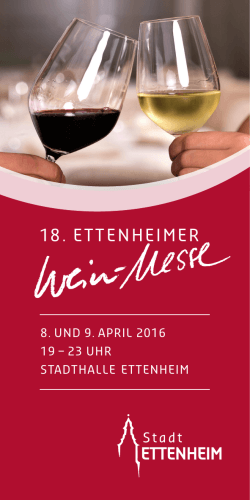 Flyer Weinmesse 2016 - Winzergenossenschaft Ettenheim
