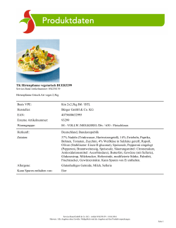 TK Hirtenpfanne vegetarisch BUER3299 Basis VPE: Ktn 2x2,5kg Btl
