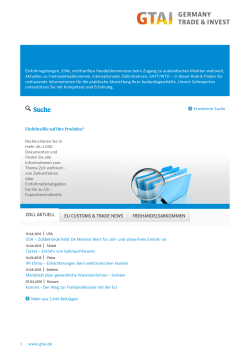 GTAI - Zoll - Germany Trade & Invest