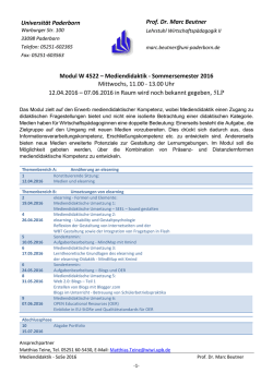 Infos - Universit&auml;t Paderborn
