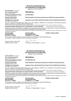EG-Konformitätserklärung EC-Declaration of