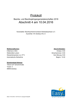 Abschnitt 4 - Bezirksschwimmverband Südwestsachsen eV